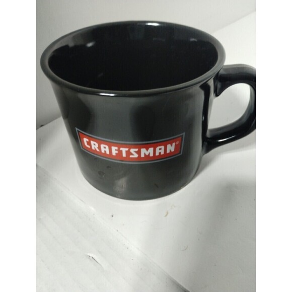 CRAFTSMAN Coffee / Tea/Soup Mug Black Large Ceramic Holds 16 Ounces Hot Or Cold - Picture 2 of 7